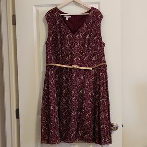 Maroon and Gold Dress